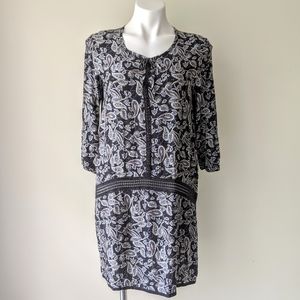 🌼 Sublime Black Floral Paisley Lightweight Summer Dress, M NWT